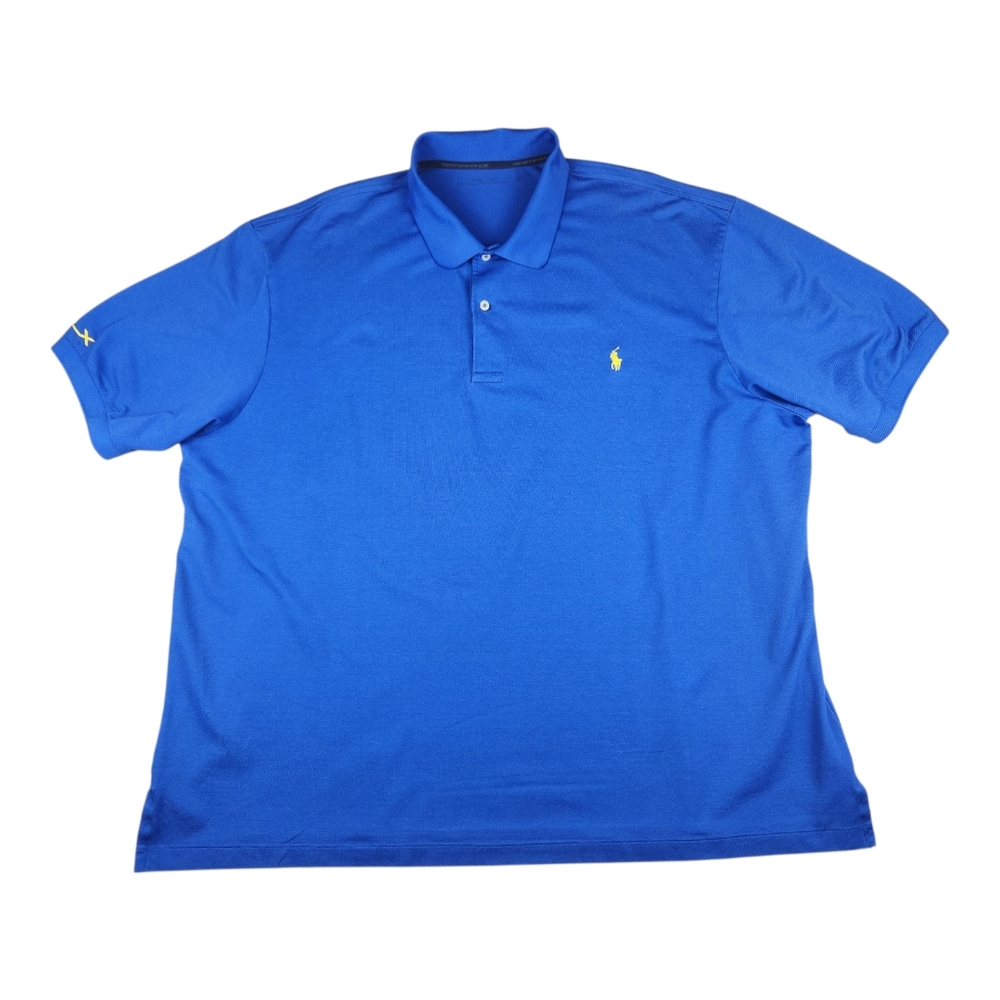 RLX Ralph Lauren Perfomance Polo Shirt Blue Short Sleeve Size 3XL (?)